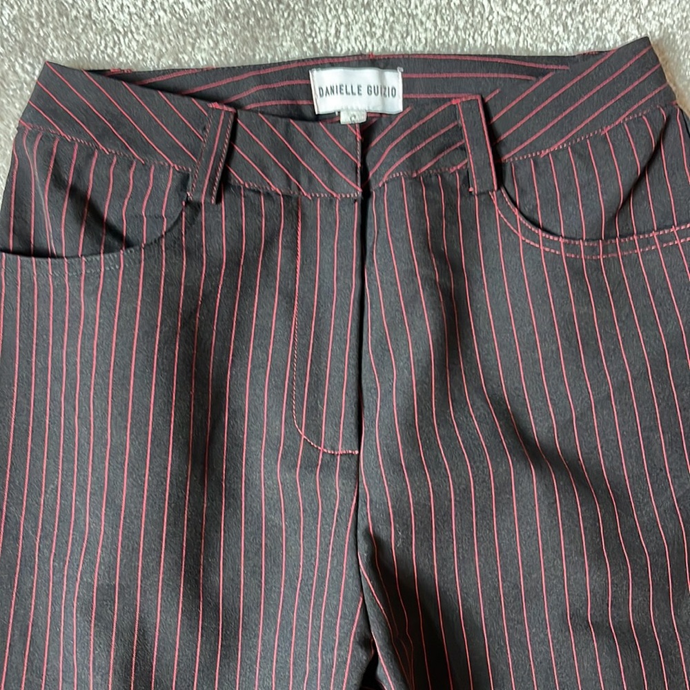 Danielle Guizio Red Strip Pants